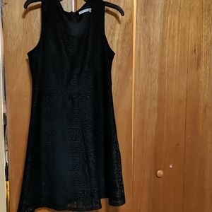 Black crochet dress